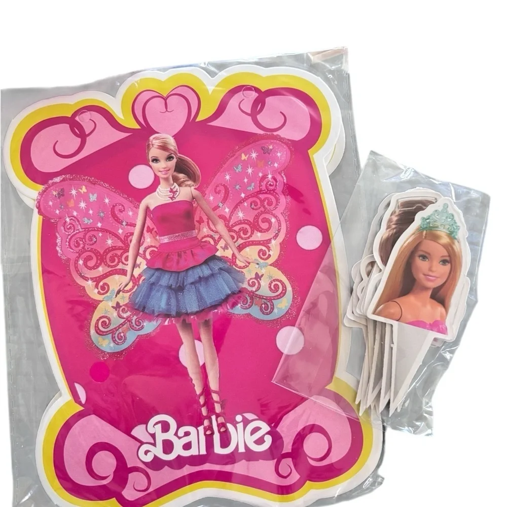 Barbie Happy Birthday Party Theme Decorations Balloons Banner Cake Toppers